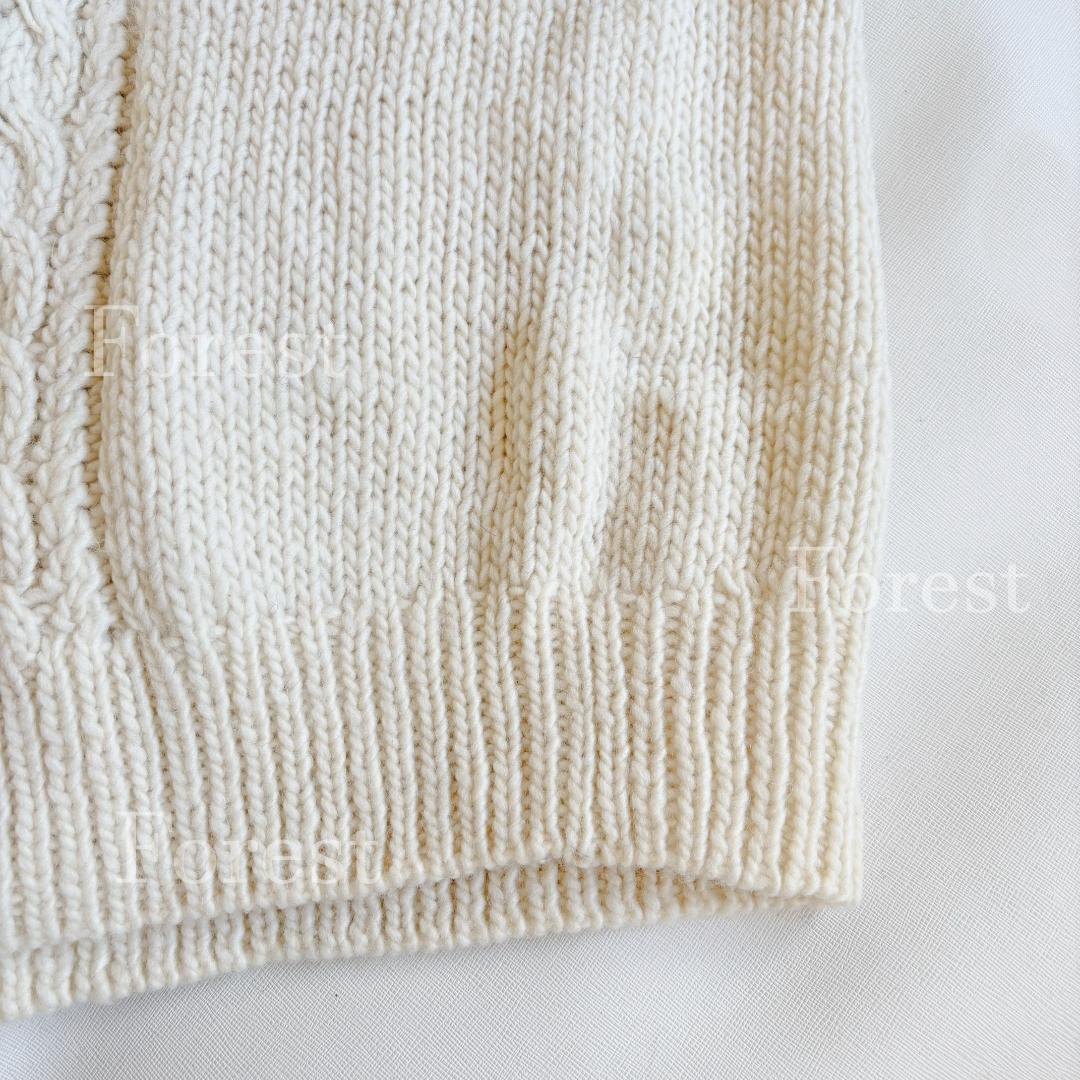 ペルーアラン柄ルーズベスト sizeFREE　かぐれ