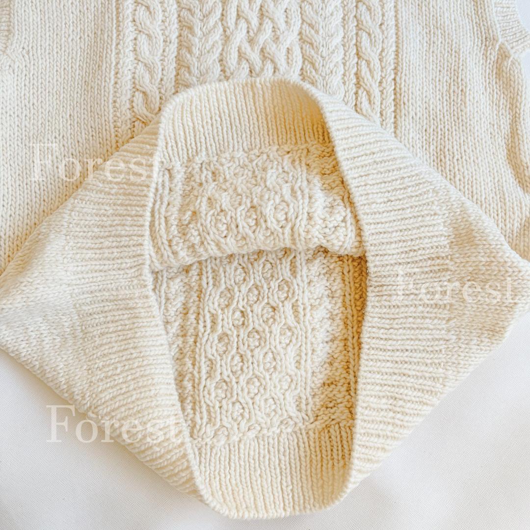 ペルーアラン柄ルーズベスト sizeFREE　かぐれ