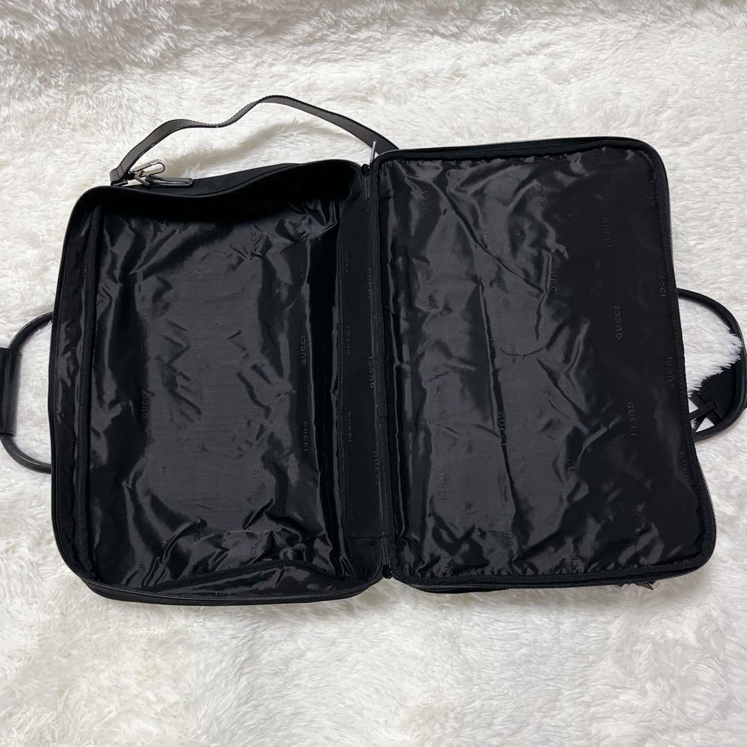 極美品✨GUCCI グッチ　ビジネスバッグ　黒　ボストンバッグ　ショルダーバッグ