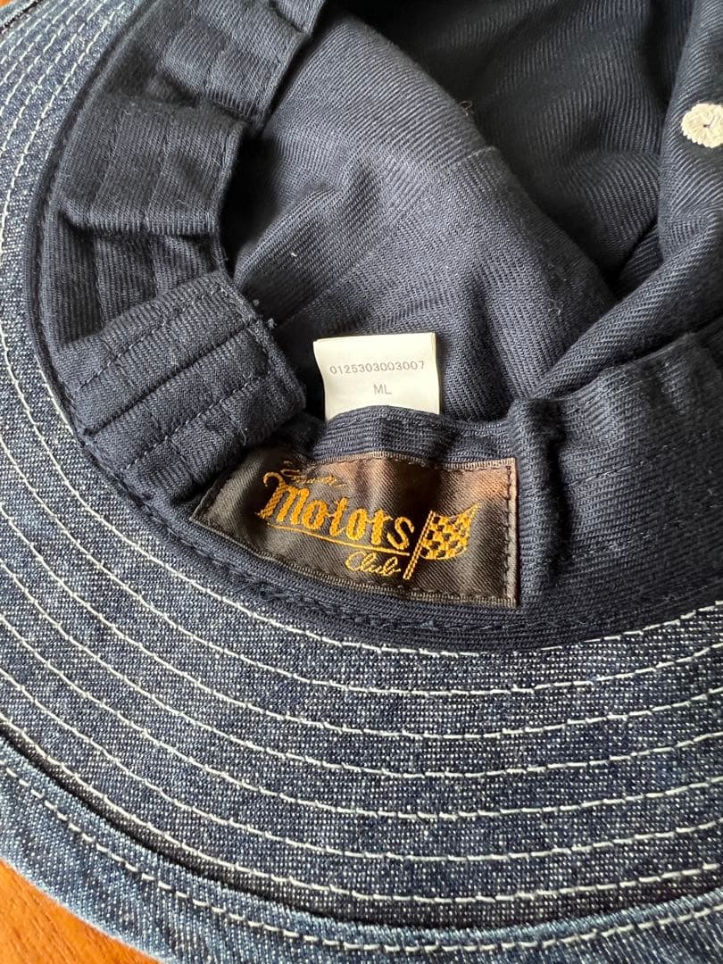 【極美品】visvim MOTORS CLUB BUCKLEY CAP DMGD