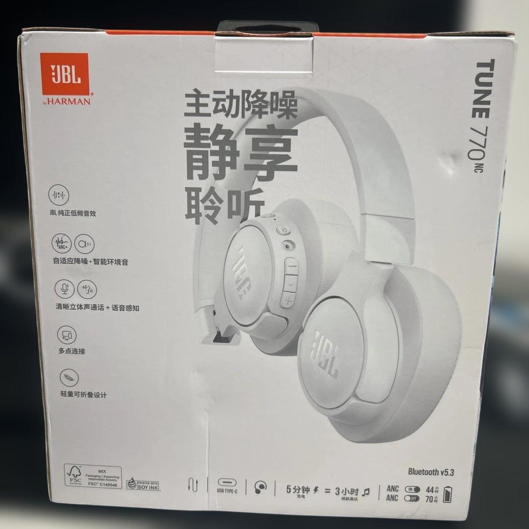 JBL TUNE 770 NC ワイヤレスヘッドホン ホワイト
