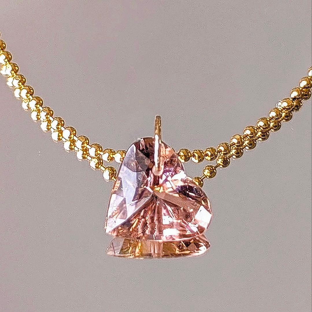 ♢N♢K18 ピンキッシュオレンジトルマリン4.55ct チャーム