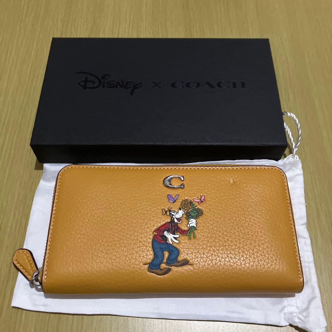 COACH×Disney 長財布　グーフィー　ジップウォレット　国内直営店購入
