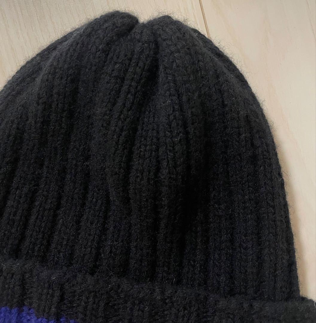 MONCLER ニット帽 黒 赤 青 ビーニー　ユニセックス　ベレットトリコット