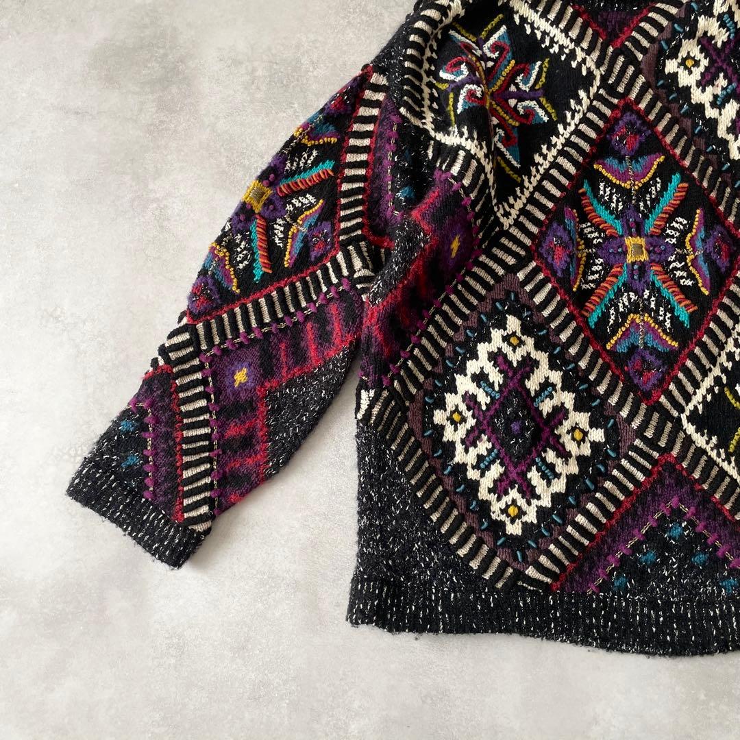 FICCE UOMO YOSHIYUKI KONISHI ハンドニット 3D 柄