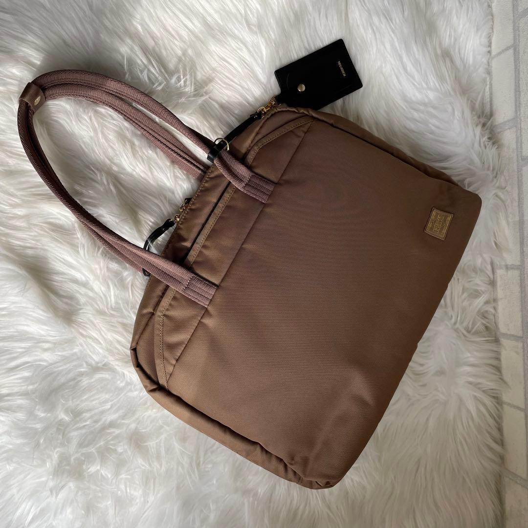 【美品】ポーターガール ビジネスバッグ トートバッグ シア ベージュ