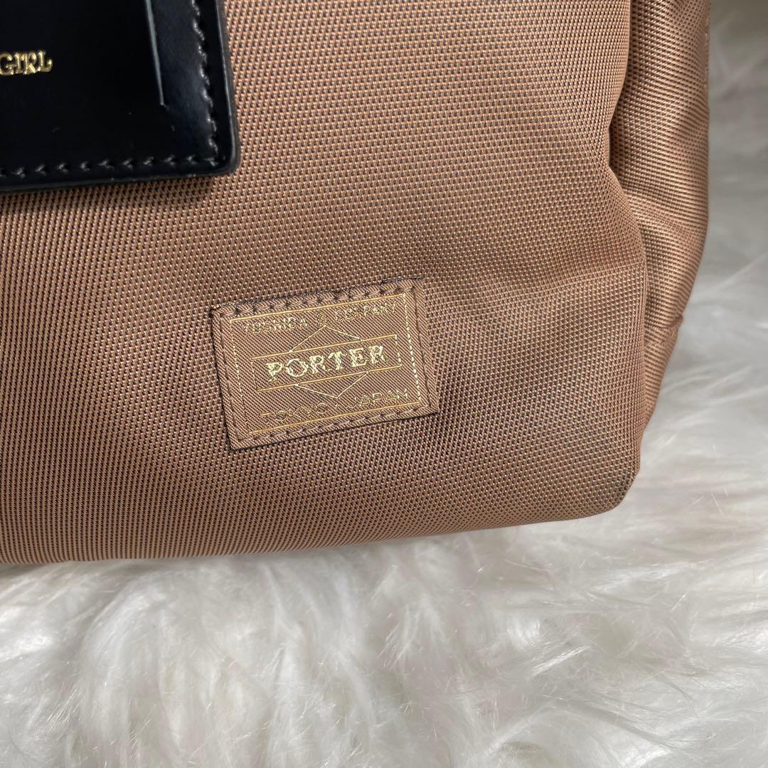 【美品】ポーターガール ビジネスバッグ トートバッグ シア ベージュ