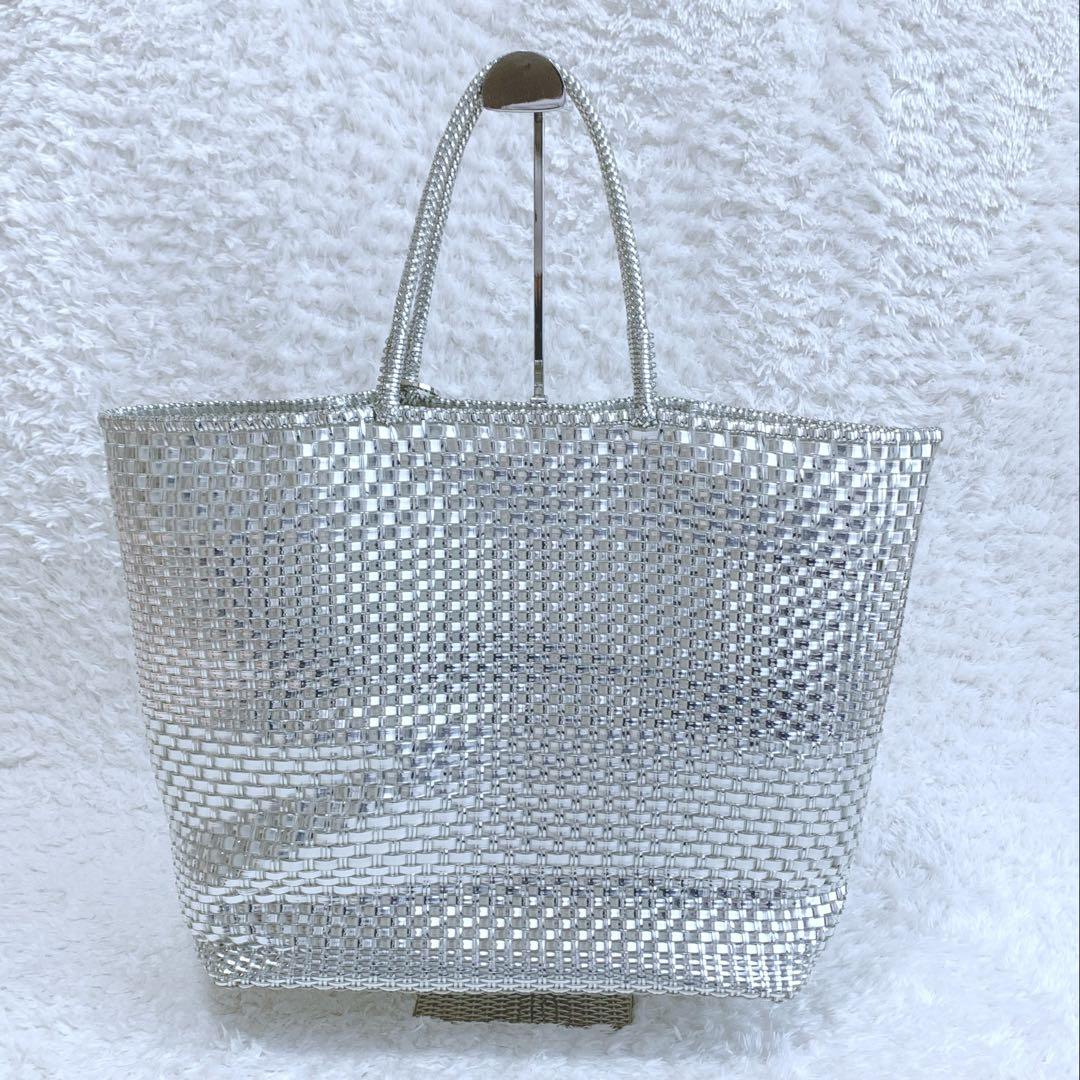 美品♪ ANTEPRIMA イントレッチオ インナーバッグ ポーチ付 シルバー