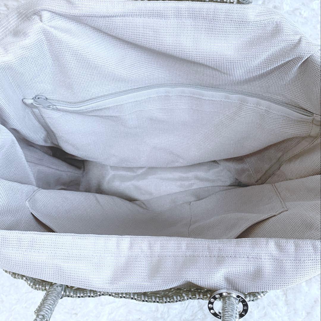 美品♪ ANTEPRIMA イントレッチオ インナーバッグ ポーチ付 シルバー