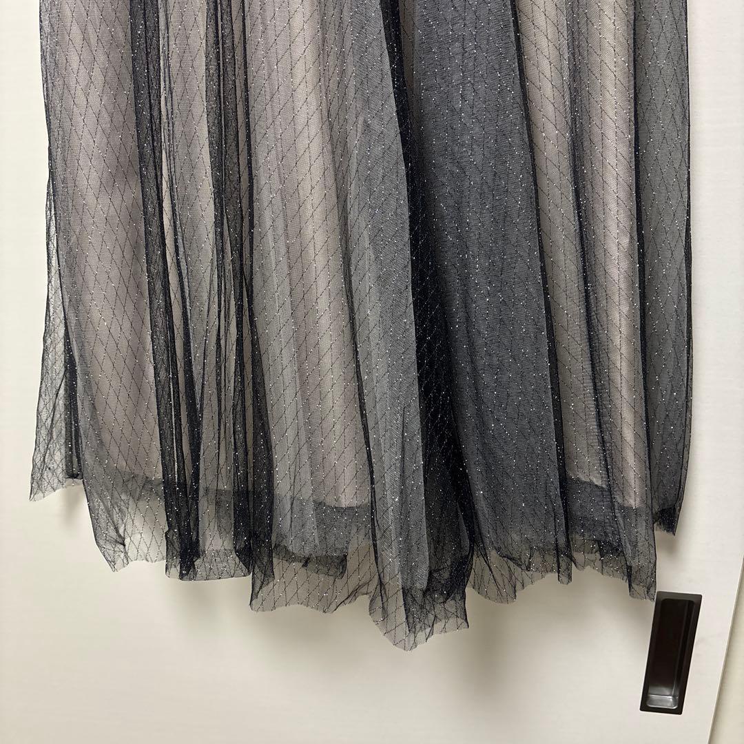 SNIDEL カーデ×チュールスカートセット　BLK