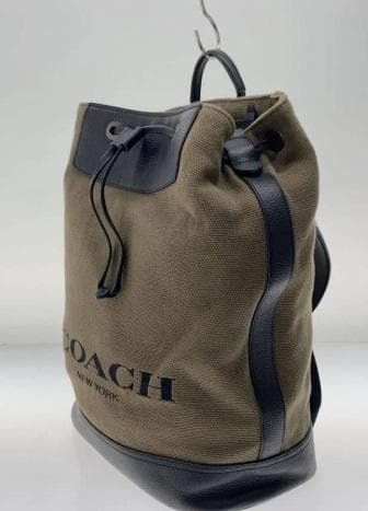 COACH ドローストリングバッグ オリーブグリーン
