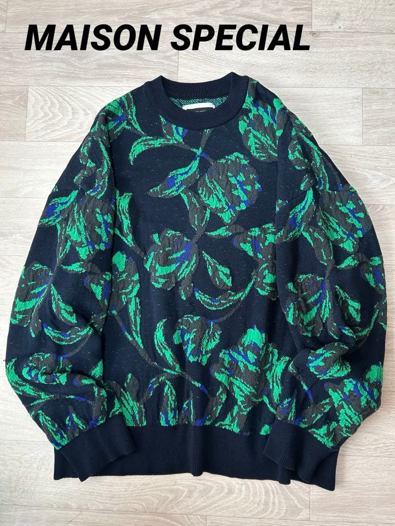 MAISON SPECIAL フラワージャガードニット 02