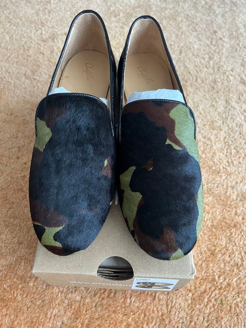 Chatelles シャテル　カモフラ　新品　ローファー　モカシン　マテオ 39
