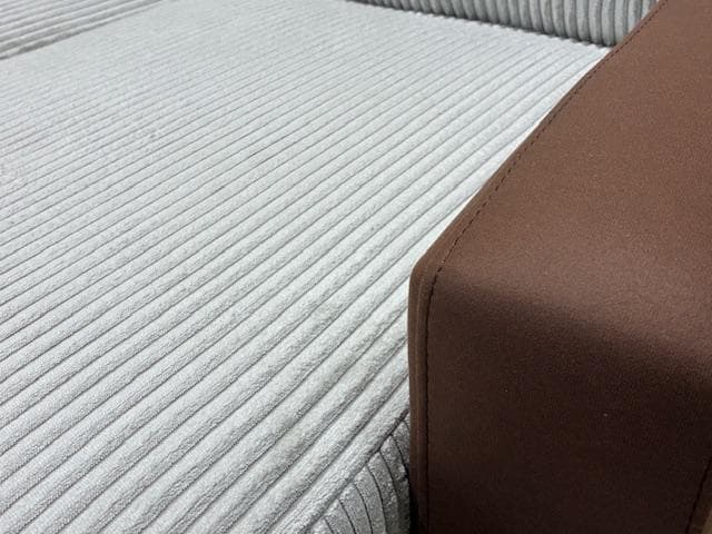 カウチソファ　３人掛け　コーデュロイ　LGY　新品　大特価