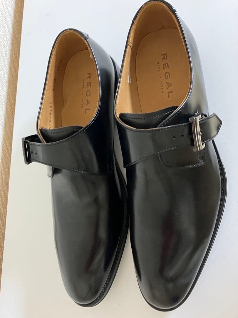 REGAL シングルモンクストラップ　ビジネスシューズ　ブラック　24.5