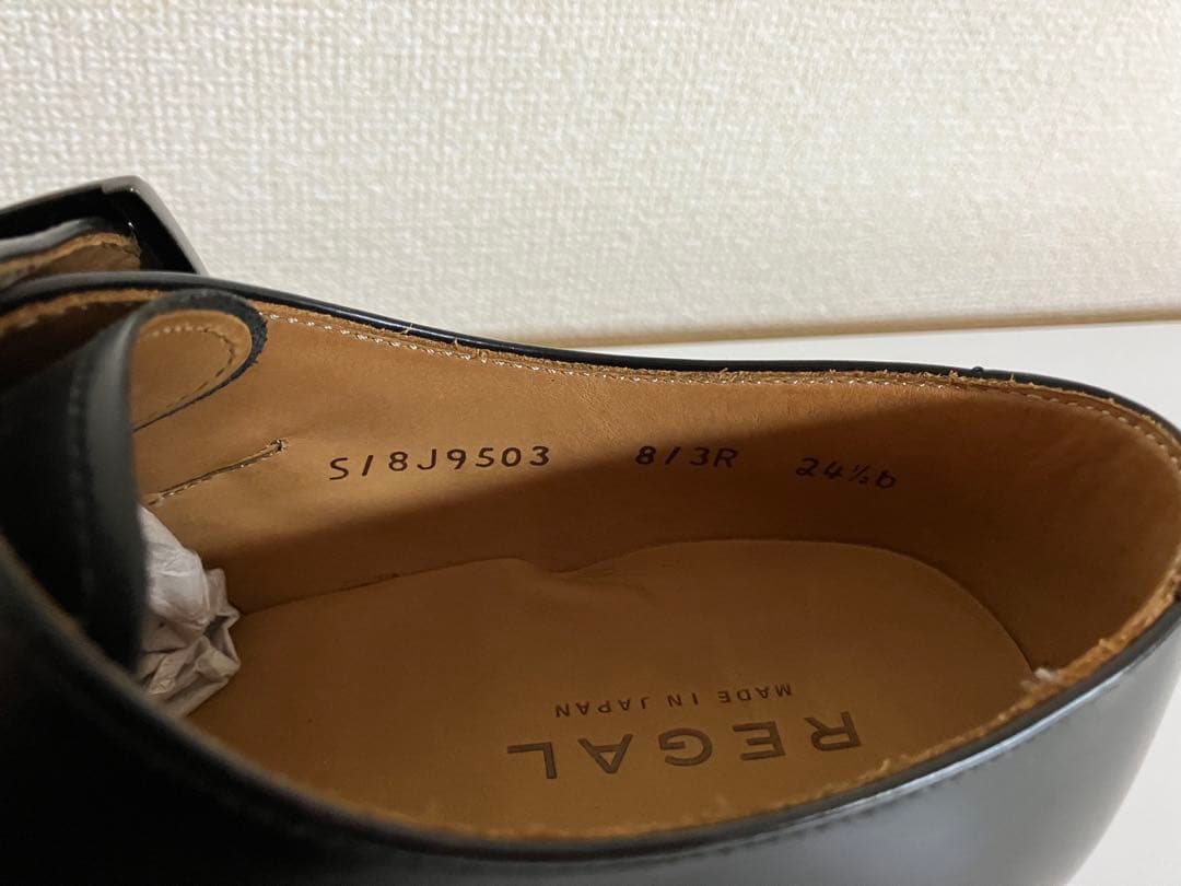 REGAL シングルモンクストラップ　ビジネスシューズ　ブラック　24.5