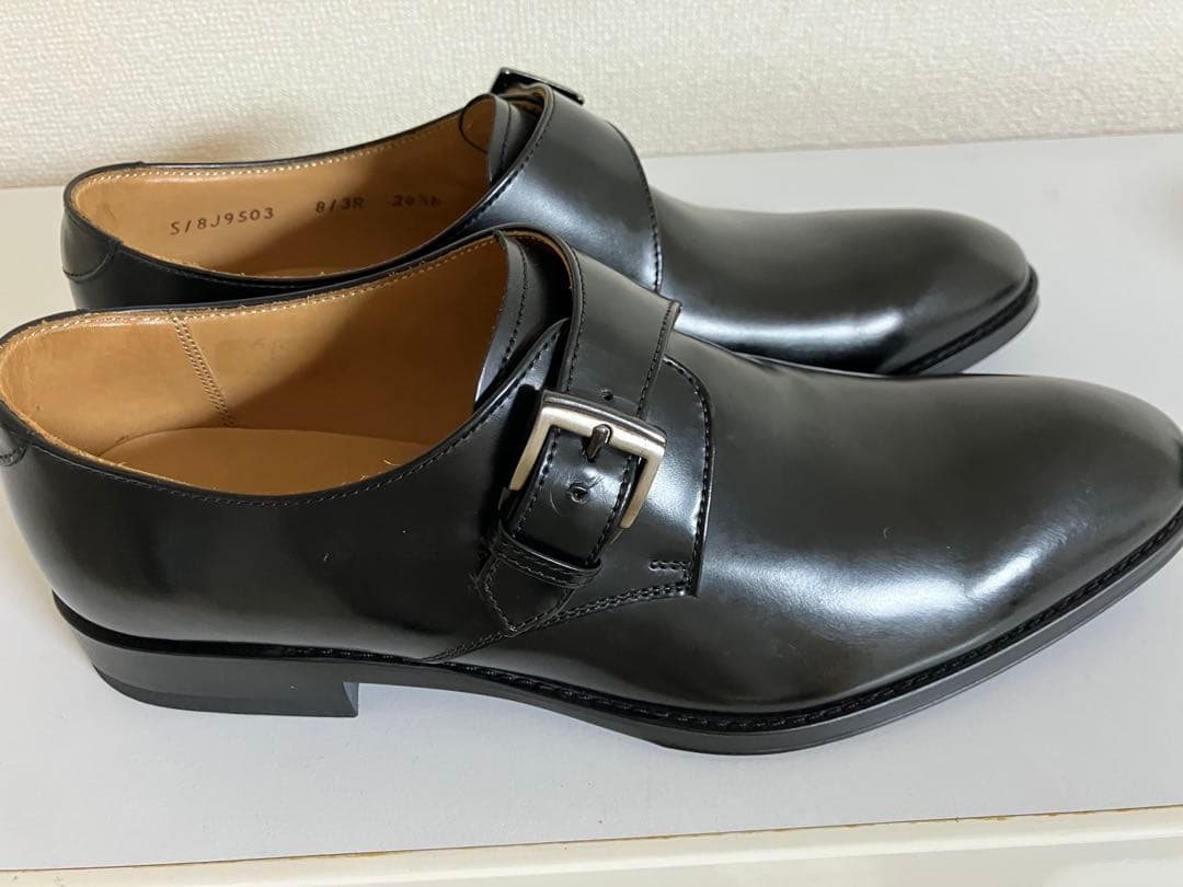 REGAL シングルモンクストラップ　ビジネスシューズ　ブラック　24.5