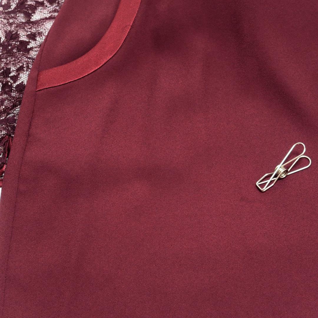 mame マメクロゴウチ ボタン ワンピース レース 七分袖