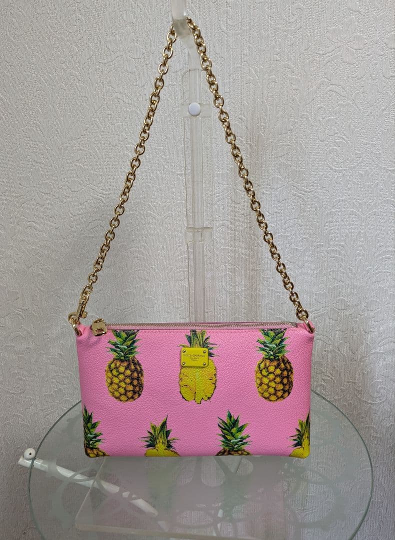 ドルチェ＆ガッバーナ　パイナップルプリント　レザーバッグ