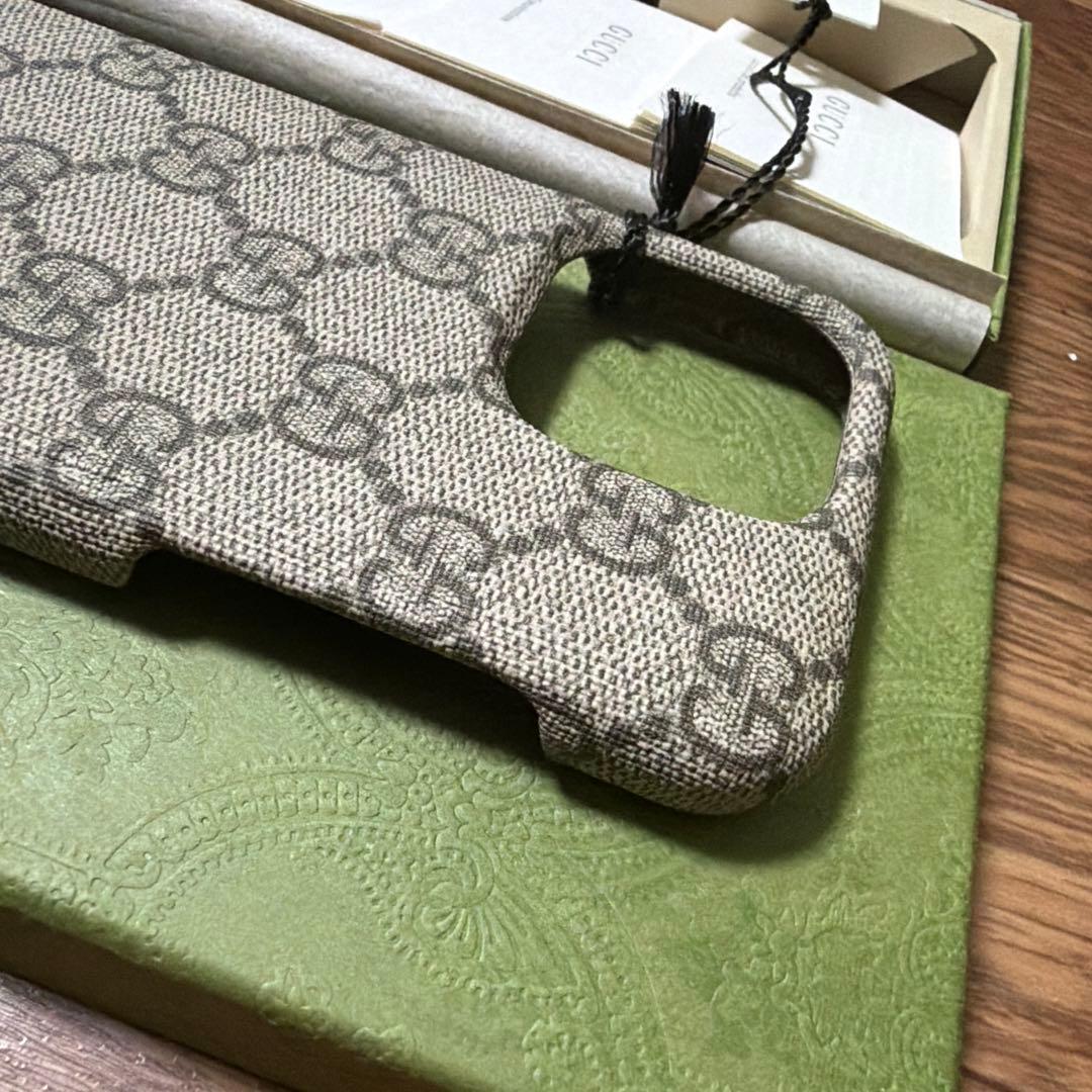新品タグ付き‼️ グッチ GUCCI GGパターン iPhone14Pro ケース