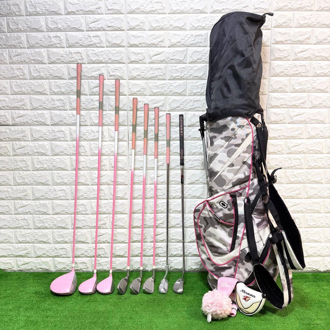 ゴルフセット　レディース　FOUNDERS チッパー付　ラウンド仕様　すぐ使える
