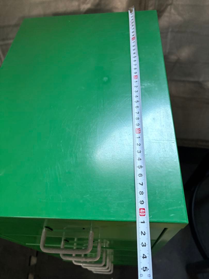 廃番　IKEAイケア　HELMER ヘルメル　スチールユニット 6段グリーン