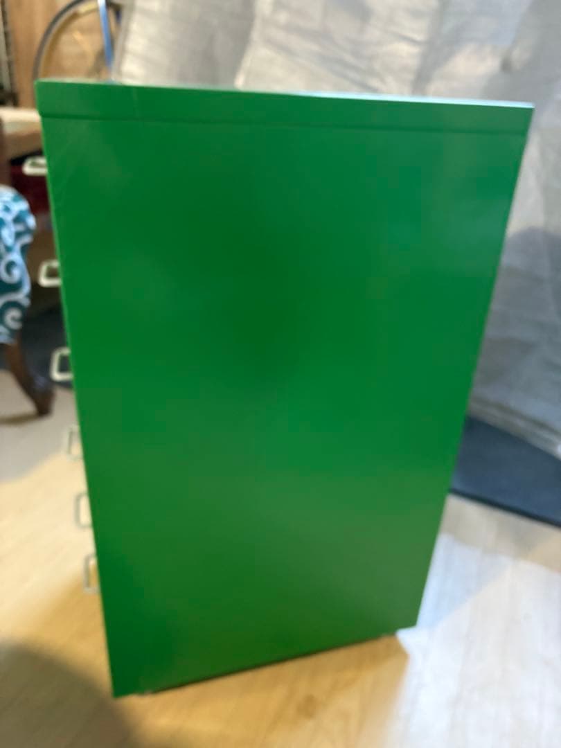 廃番　IKEAイケア　HELMER ヘルメル　スチールユニット 6段グリーン