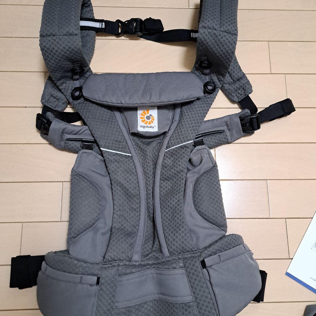 エルゴベビーオムニブリーズ 抱っこ紐グラファイトグレー ヘッドサポートおまけ付き