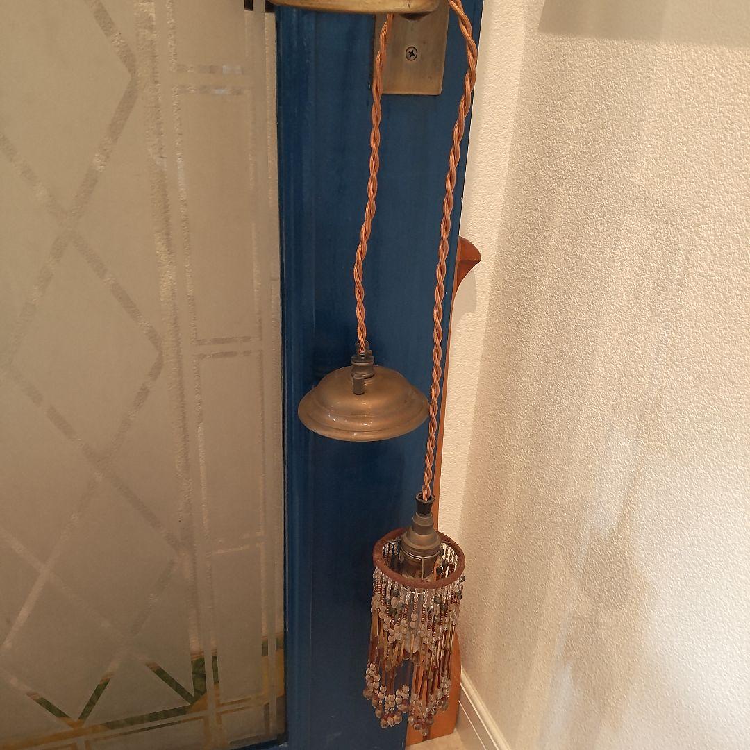 ビーズ装飾 ペンダントライト 美品!!