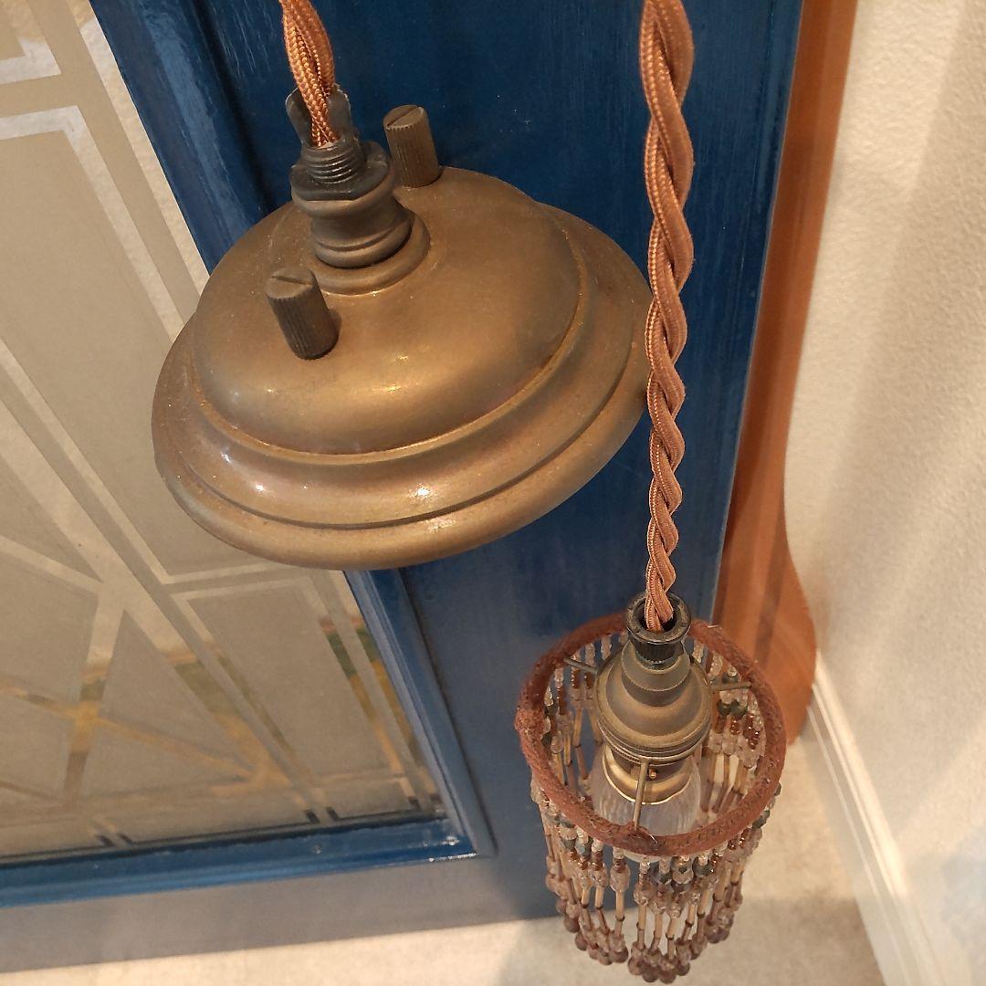 ビーズ装飾 ペンダントライト 美品!!