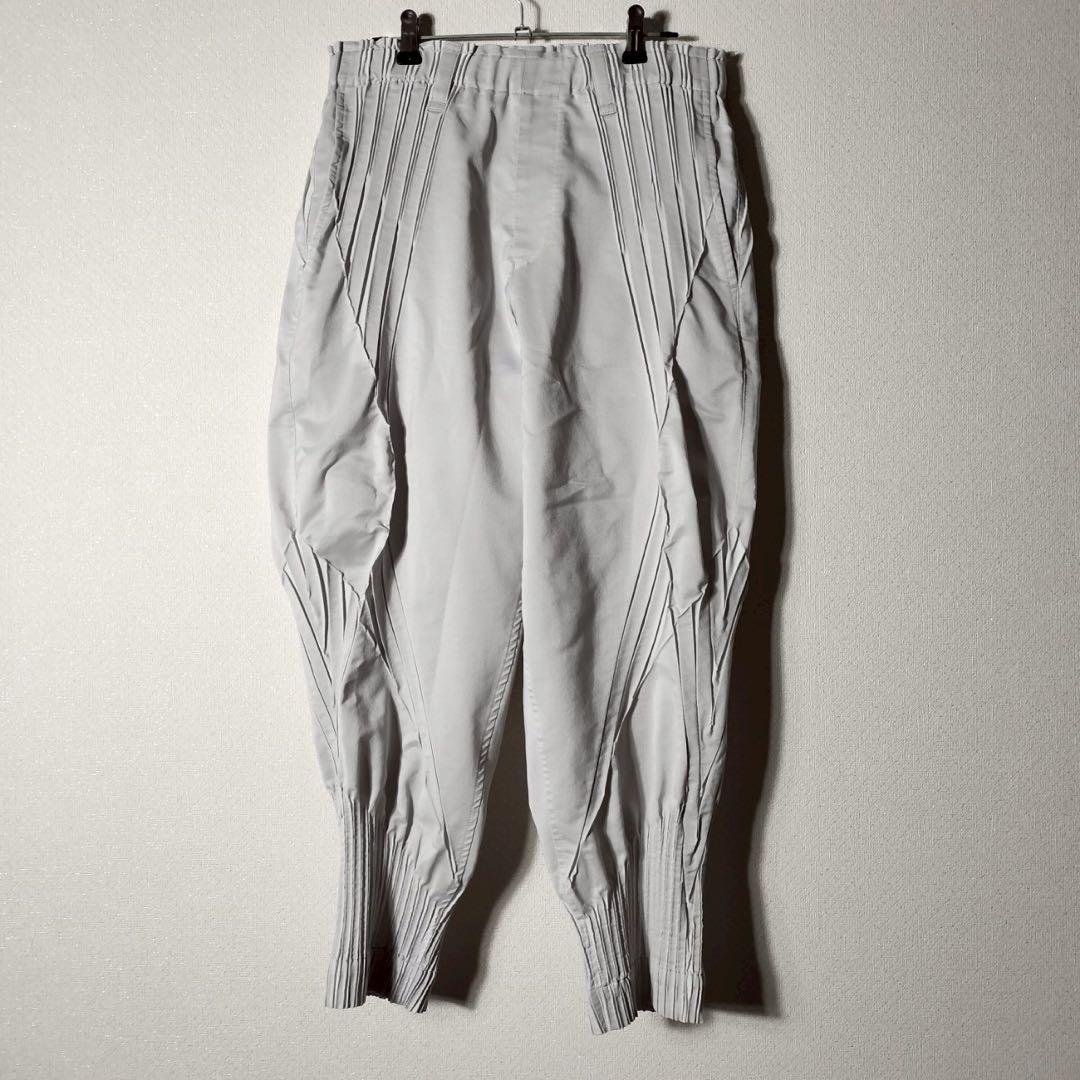 エイポック イッセイミヤケ サルエルパンツ テーパード プリーツプリーズ 灰色