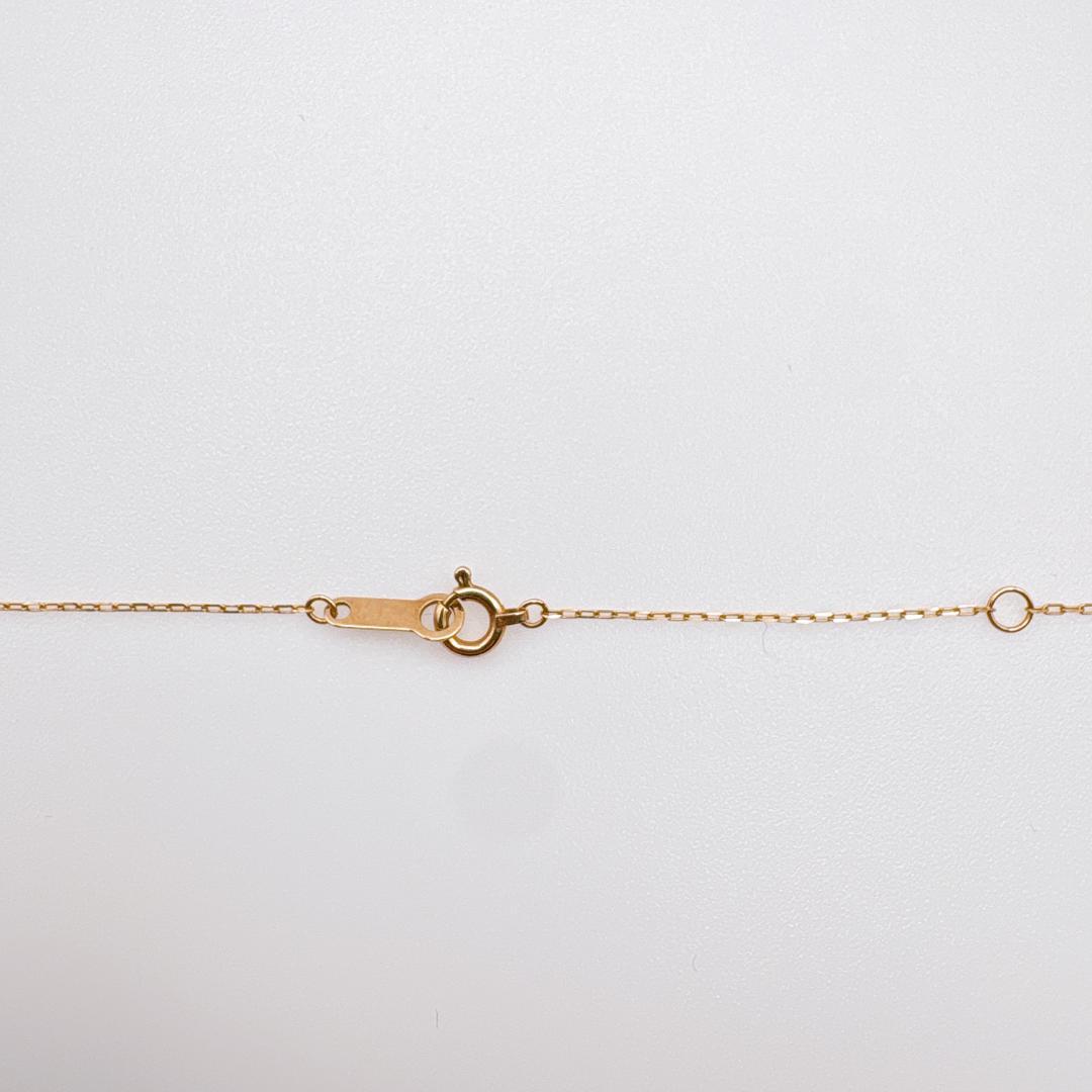 い*ご様 【4℃】K10ゴールド しずくモチーフ ダイヤモンド ピンクゴールドネ