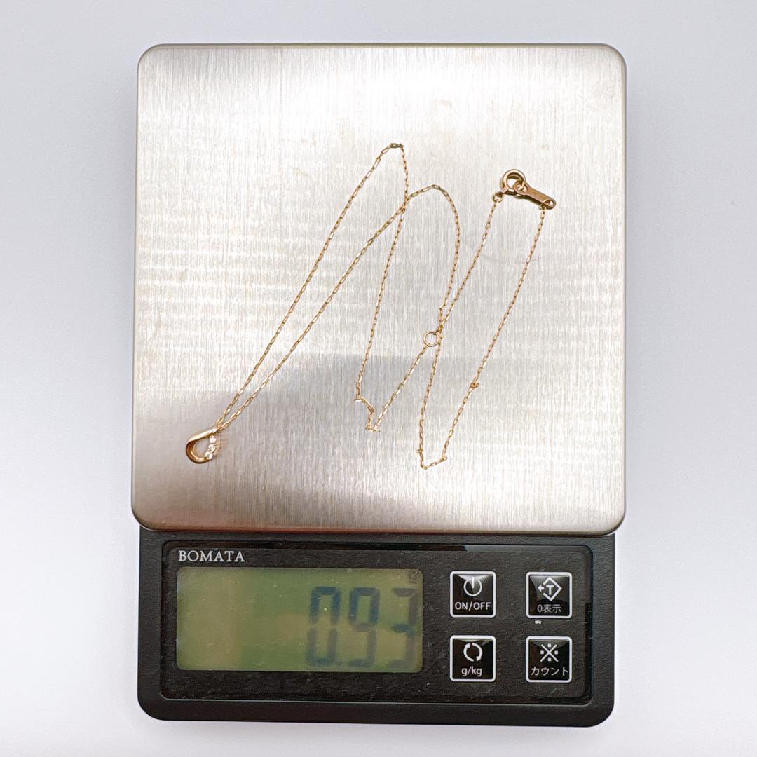 い*ご様 【4℃】K10ゴールド しずくモチーフ ダイヤモンド ピンクゴールドネ