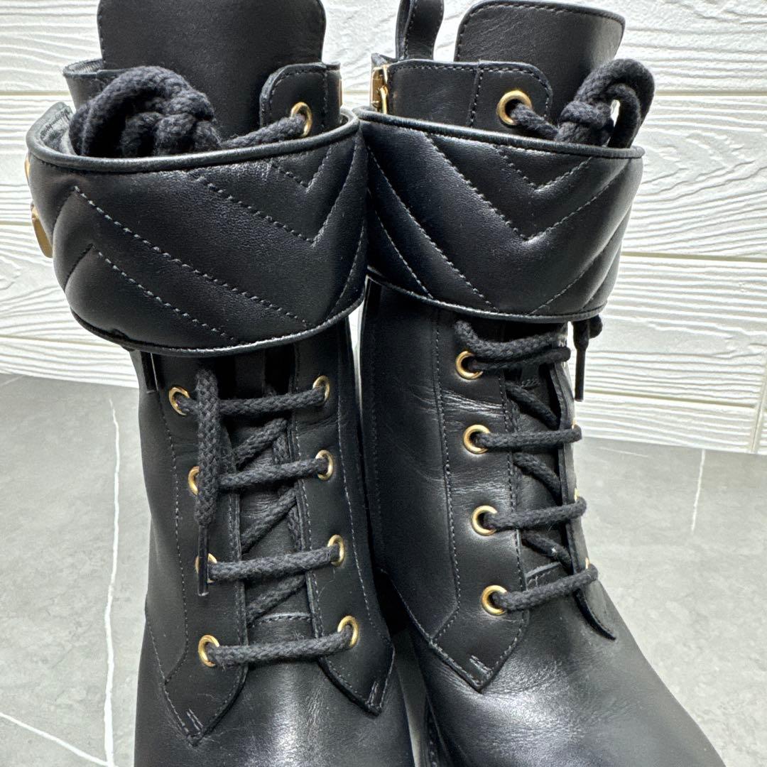 極美品　グッチ　GUCCI アンクルブーツ　ダブルG ブラック　24cm
