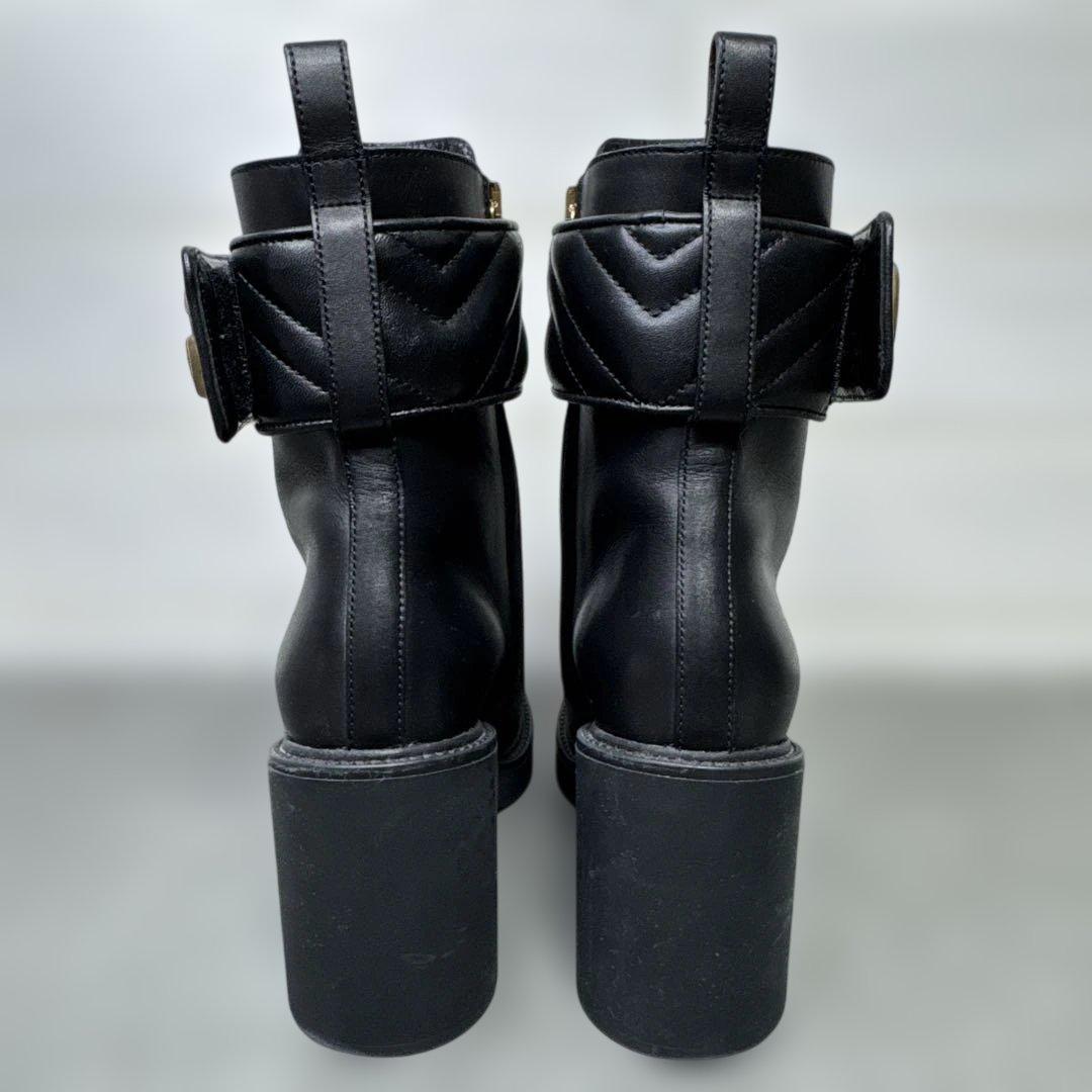 極美品　グッチ　GUCCI アンクルブーツ　ダブルG ブラック　24cm