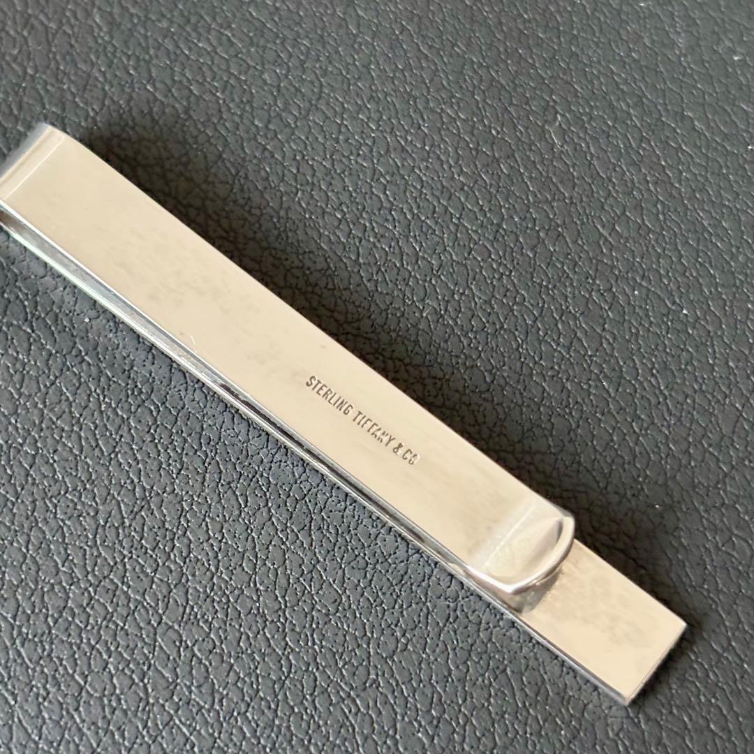 【美品】【ティファニー】ネクタイピン エンジンターン シルバー925