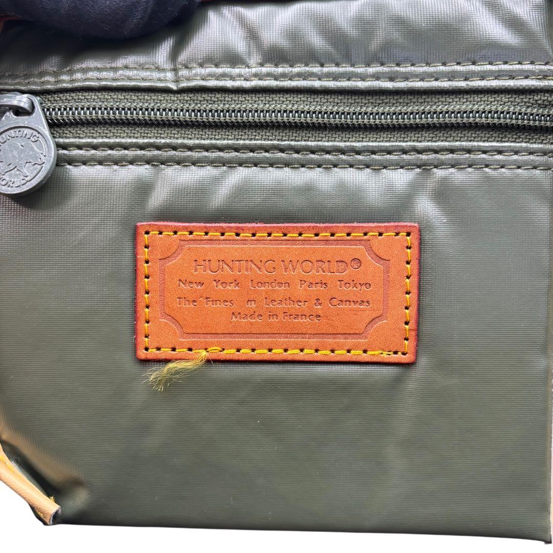 ハンティングワールド ボストンバッグ 2way バチュークロス 大容量 d85