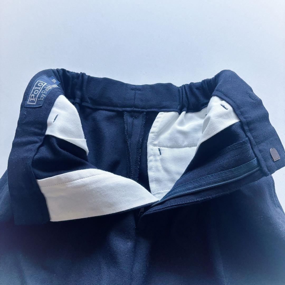 美品 フォ－マルセット ポロラルフローレン ジェイプレス 紺ブレ 入学式 130