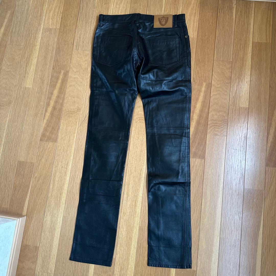 ヒステリックグラマー　羊革　ラム革　レザーパンツ　黒