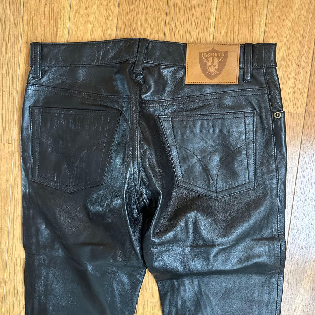 ヒステリックグラマー　羊革　ラム革　レザーパンツ　黒