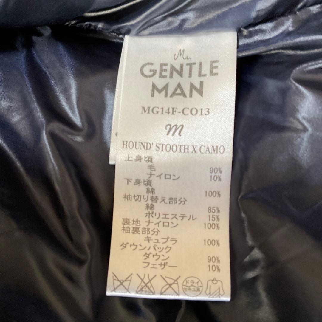 しゅ様ご予約品美品 ⭐︎MR GENTLEMAN カモフラダウンジャケット 紺 M