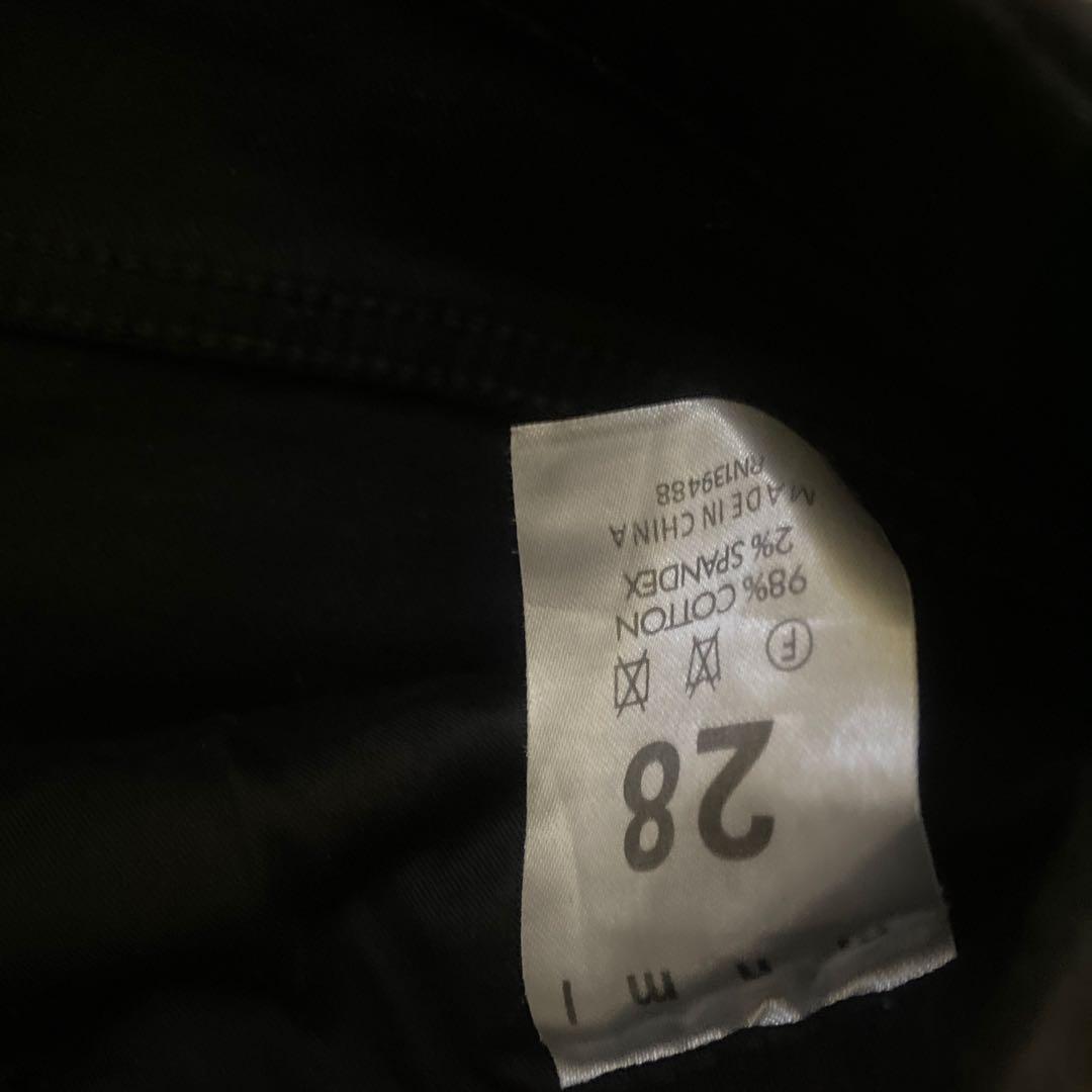 mnml ダメージ加工 ブラックデニム 28