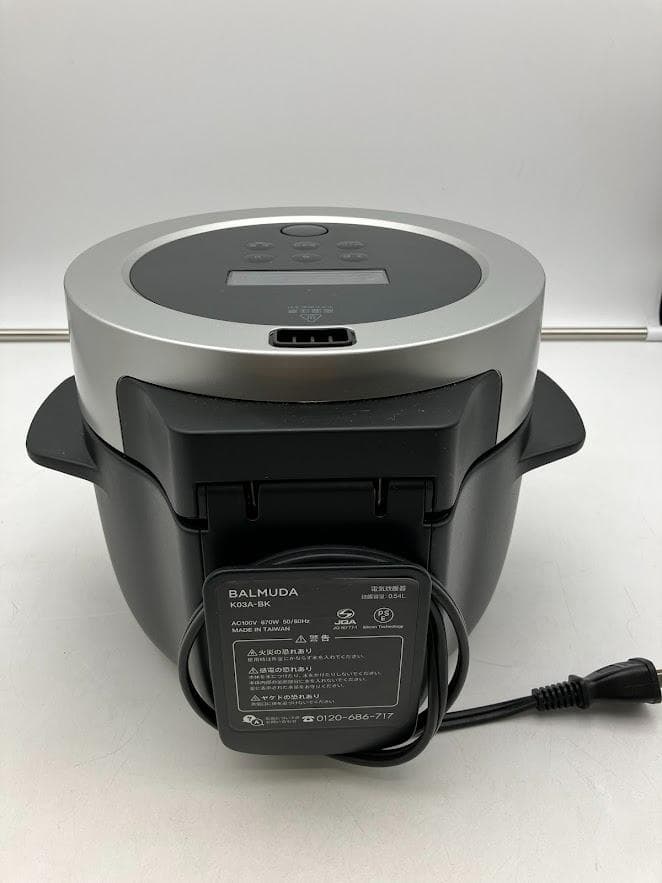 BALMUDA The Gohan 電気炊飯器　KO3A-BK