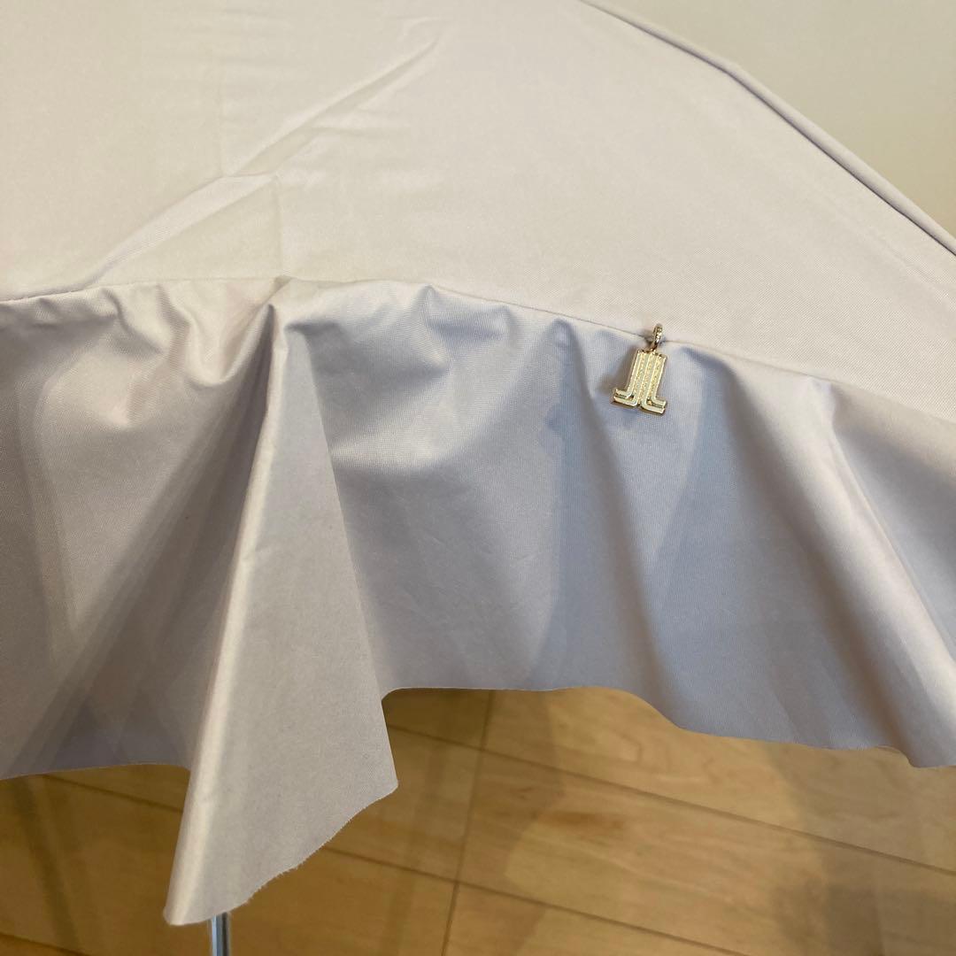 ランバンオンブルー　フリル付き晴雨兼用日傘　ベージュ