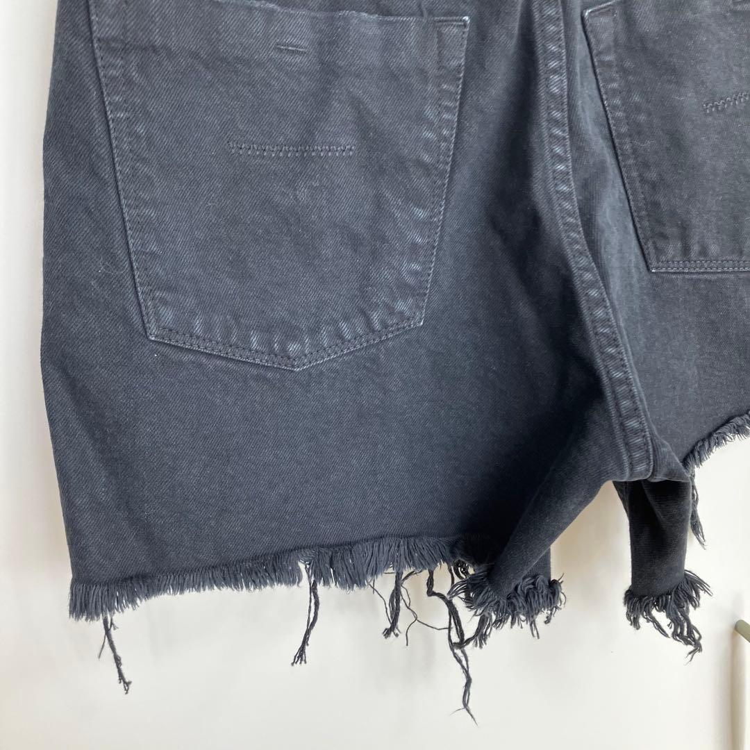 YANUK 野沢和香さんコラボ Sunny ショートパンツデニム L ブラック