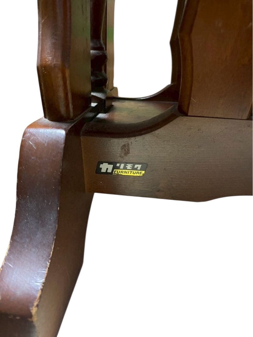 カリモク家具 コロニアル マガジンラック付き サイドテーブル ブナ材 クラシカル