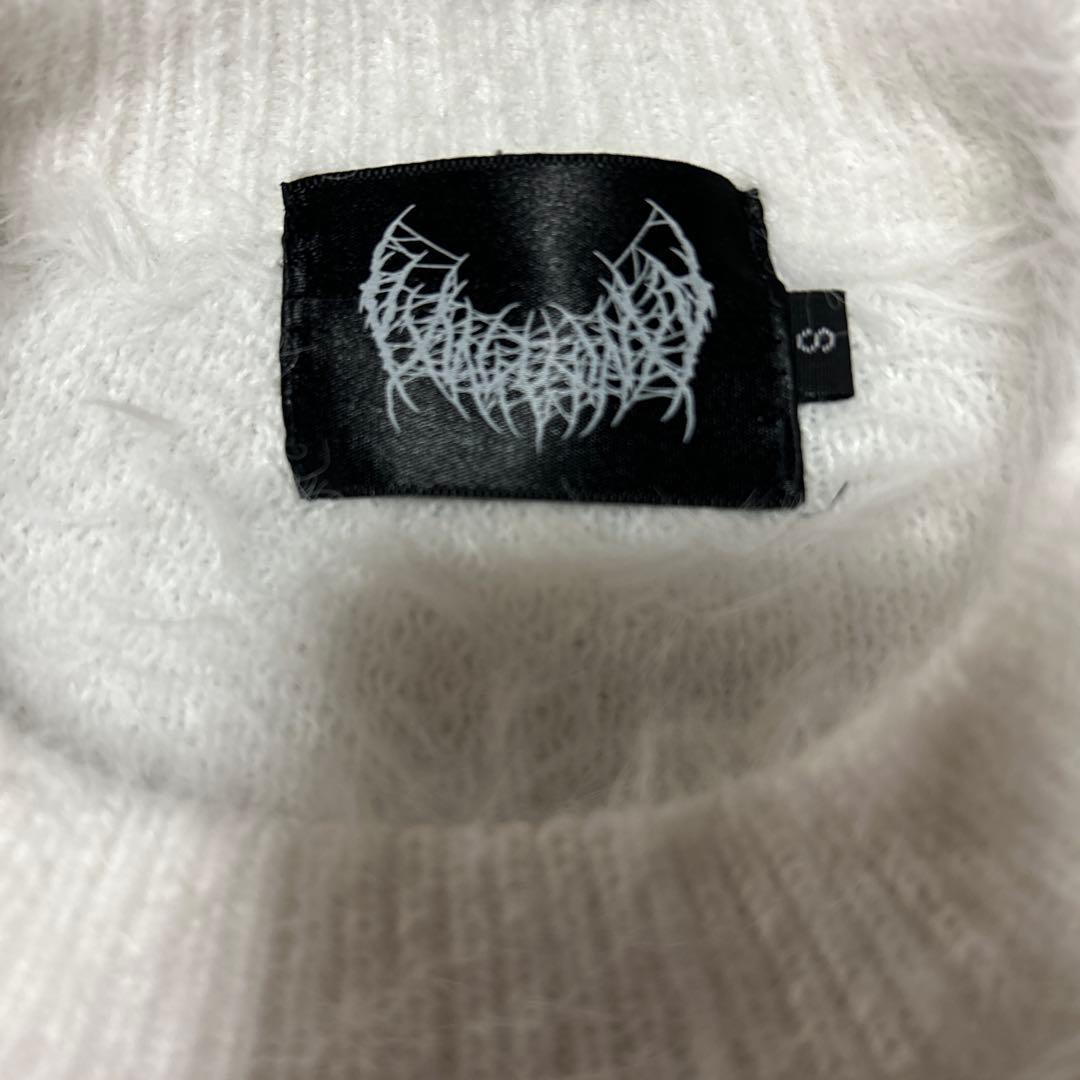 yxngbratz ヤンブラ　YB Logo Knit White ニット