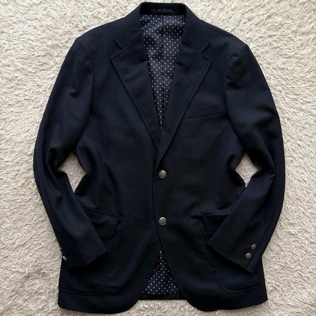 ★希少 Lサイズ★ J.PRESS 紺ブレ 銀ボタン 裏地ドット テーラード