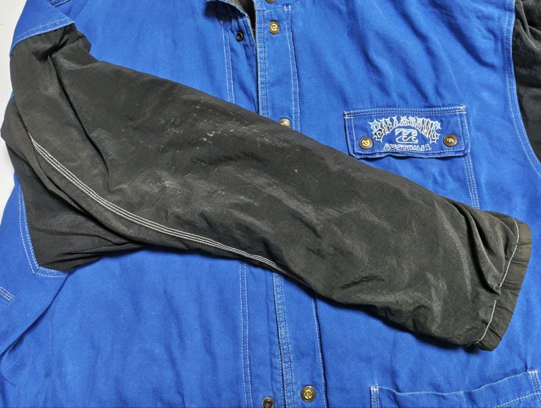 90s ビラボン インディゴダック × ナイロン リバーシブルジャケット