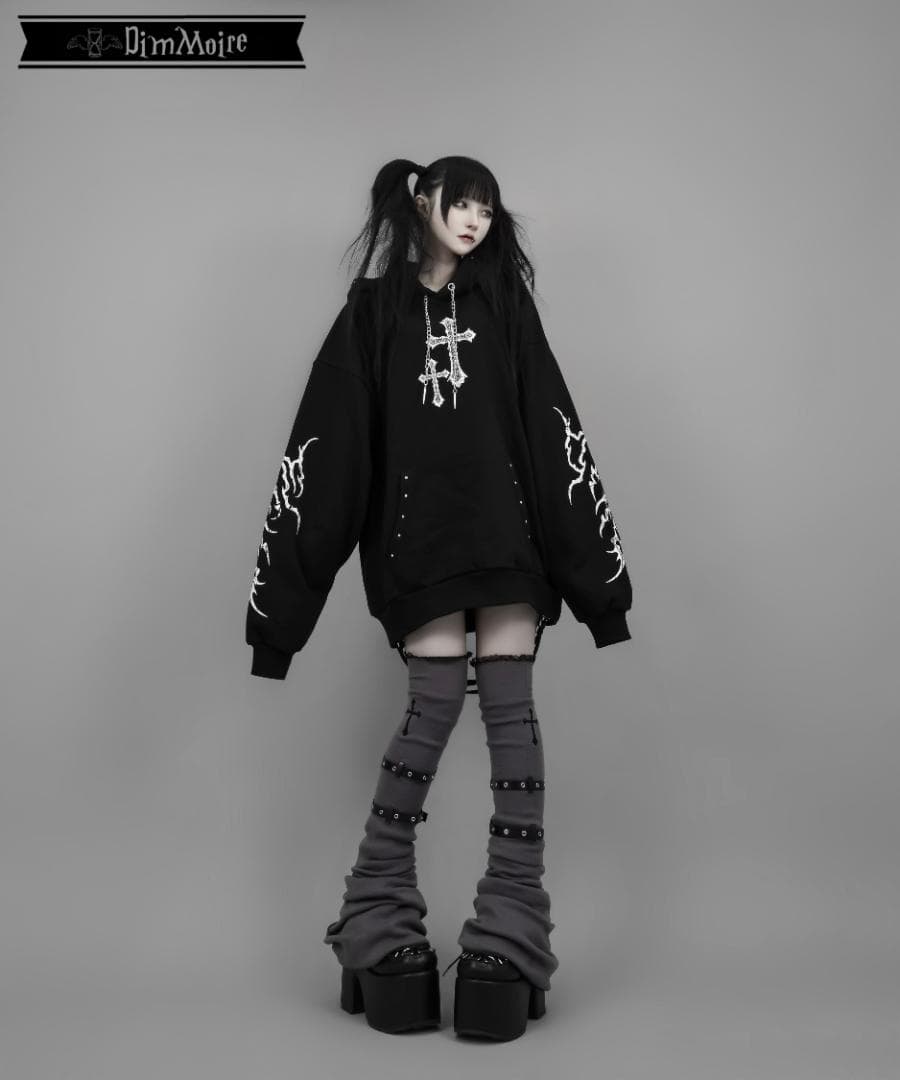 DimMoire ディムモアール 十字の誓いニーハイウォーマー グレー 正規品